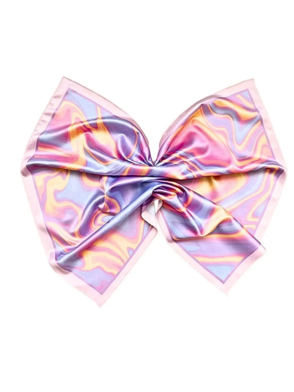 Galactic Pastel Marble Swirl Square Scarf 48x48cm | Custom Bandana NWOT